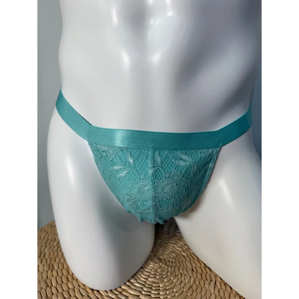 Cosabella Never Say Never Capri Blue Italian Lace‎ Thong Men's Underwear L